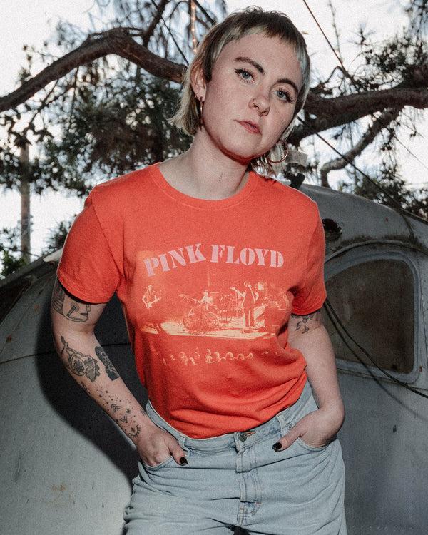 Junk Food Clothing Women's Pink Floyd On Stage Vintage Tee Tiger Lily
