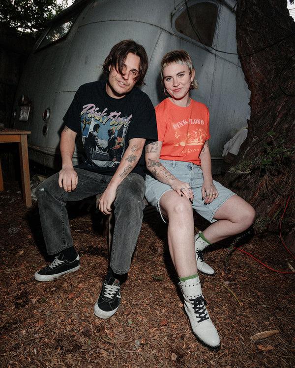 Junk Food Clothing Women's Pink Floyd On Stage Vintage Tee Tiger Lily