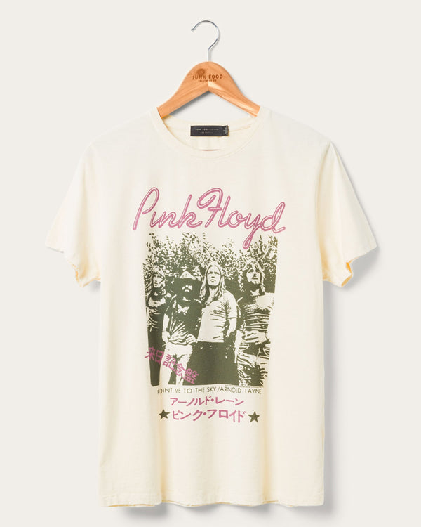 junk food clothing Women's Pink Floyd Point Me To The Sky Vintage Tee Birch