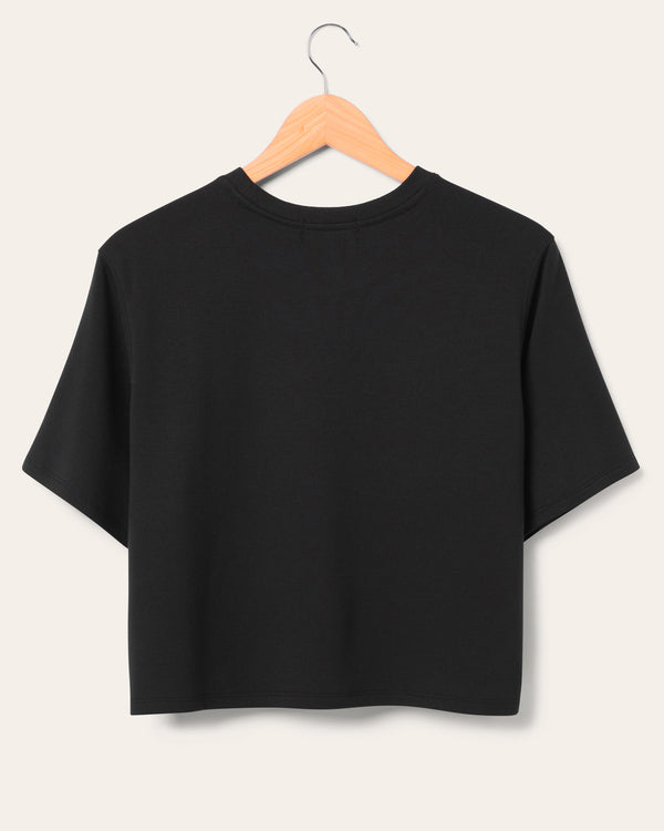 Junk Food Clothing Women's Pittsburgh Steelers Color Block Crop Tee White/Black