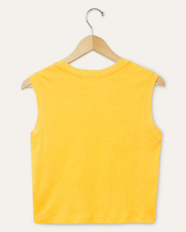 Junk Food Clothing Women's Pittsburgh Steelers Field Goal Tank Mustard
