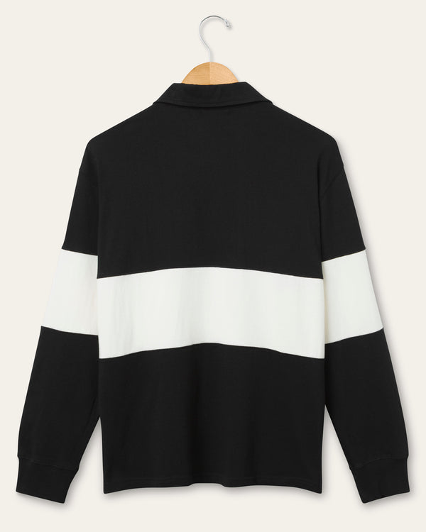 Junk Food Clothing Women's Pittsburgh Steelers Rugby Long Sleeve True Black