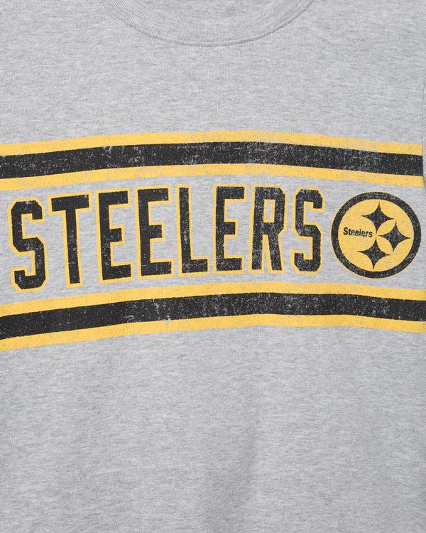 Junk Food Clothing Women's Pittsburgh Steelers Sideline Baby Tee Heather Grey