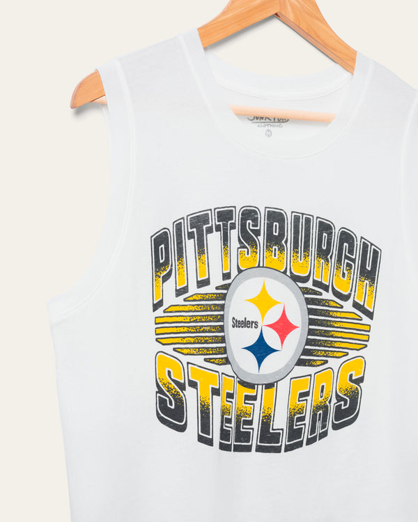 Junk Food Clothing Women's Pittsburgh Steelers Tank White