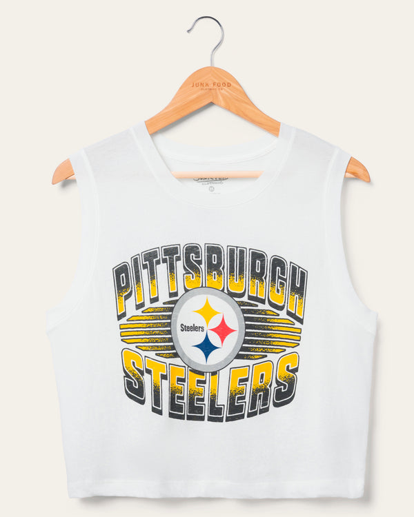 junk food clothing Women's Pittsburgh Steelers Tank White