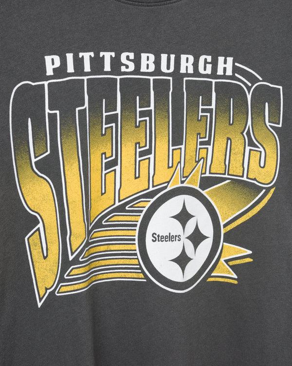 Junk Food Clothing Women's Pittsburgh Steelers Vintage Tee Midnight