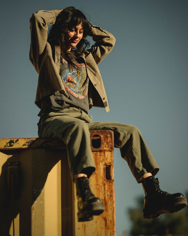 Junk Food Clothing Women's Rolling Stones '78 World Wide Tour Vintage Tee Vintage Black