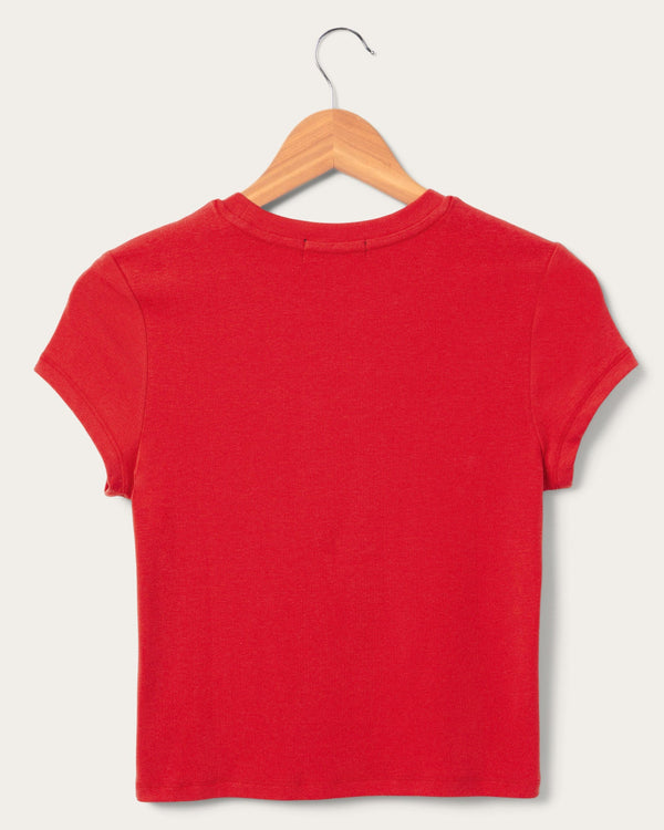 Junk Food Clothing Women's San Francisco 49ers Baby Tee Licorice