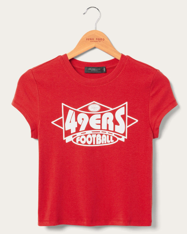 junk food clothing Women's San Francisco 49ers Baby Tee Licorice