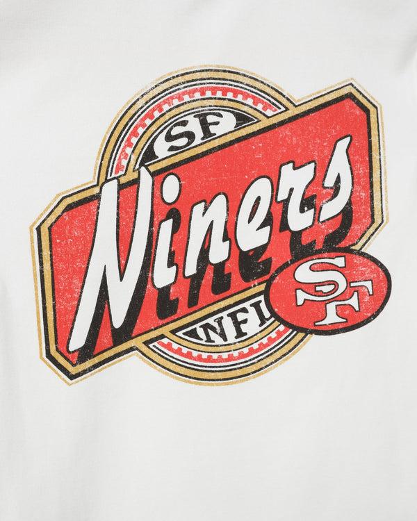 Junk Food Clothing Women's San Francisco 49ers Cheers Baby Tee Vintage White