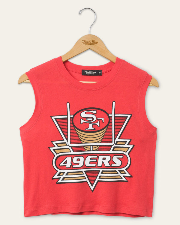 junk food clothing Women's San Francisco 49ers Field Goal Tank Licorice