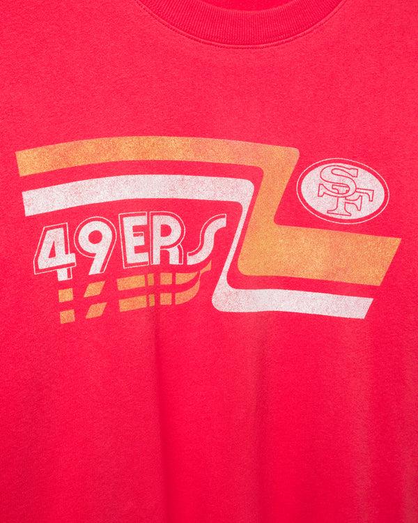 Junk Food Clothing Women's San Francisco 49ers Retro Crop Fleece Licorice