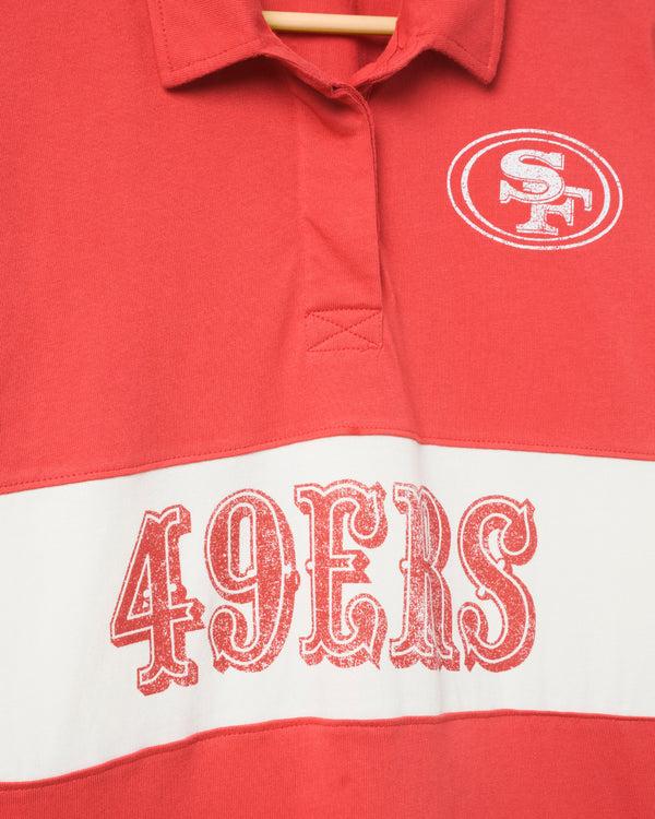 Junk Food Clothing Women's San Francisco 49ers Rugby Long Sleeve Licorice