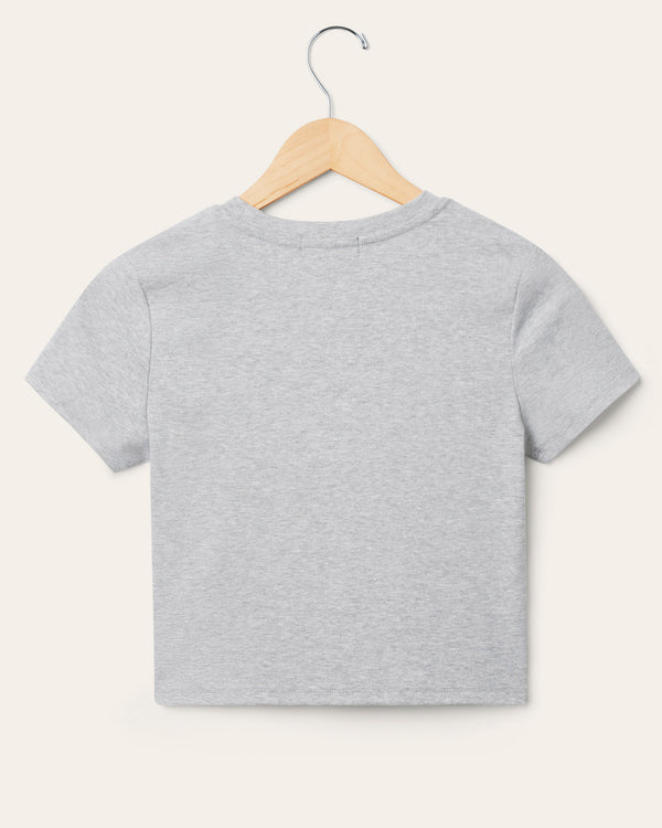 Junk Food Clothing Women's San Francisco 49ers Sideline Baby Tee Heather Grey