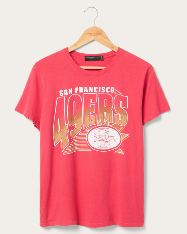 junk food clothing Women's San Francisco 49ers Vintage Tee Licorice