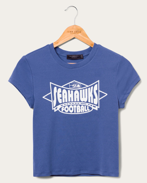 junk food clothing Women's Seattle Seahawks Baby Tee Liberty