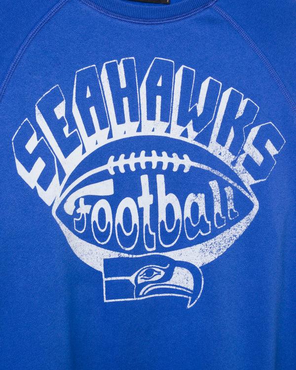 Junk Food Clothing Women's Seattle Seahawks Football Raglan Crew Fleece Liberty