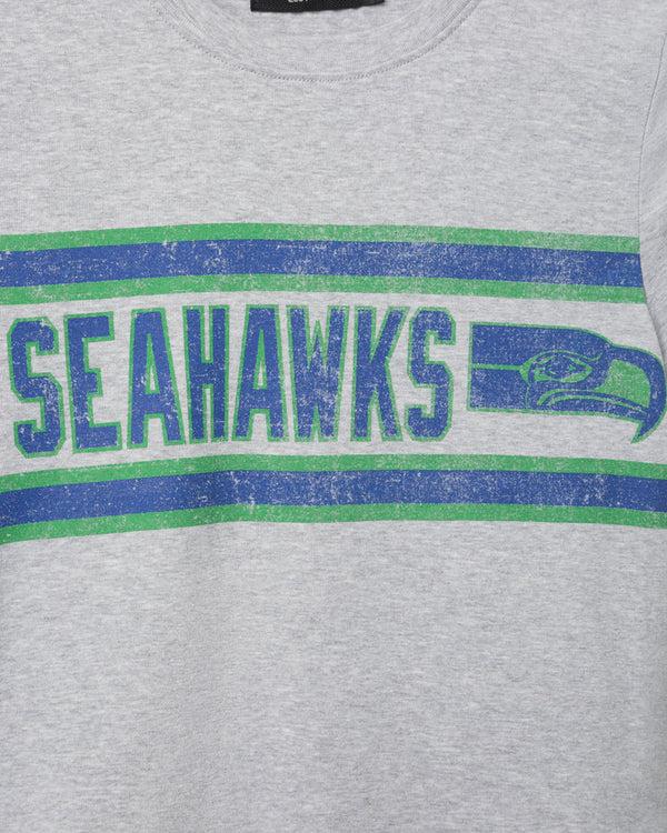 Junk Food Clothing Women's Seattle Seahawks Sideline Baby Tee Heather Grey