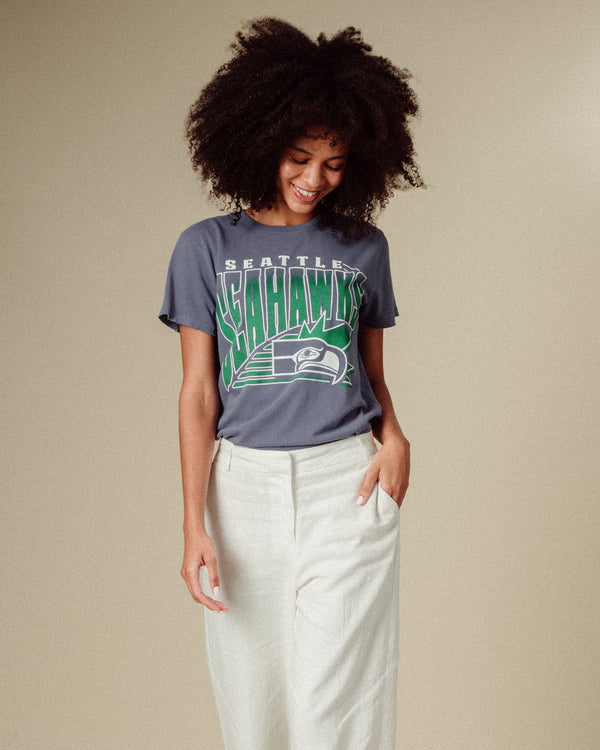 Junk Food Clothing Women's Seattle Seahawks Vintage Tee Liberty