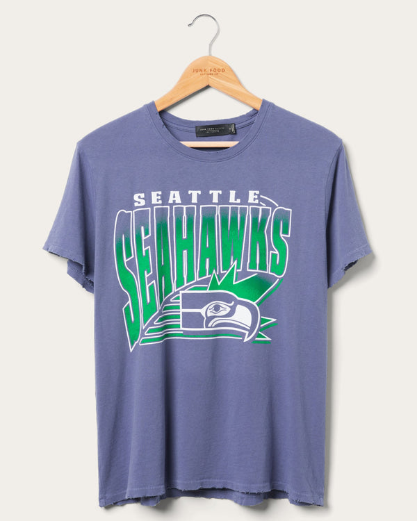 junk food clothing Women's Seattle Seahawks Vintage Tee Liberty