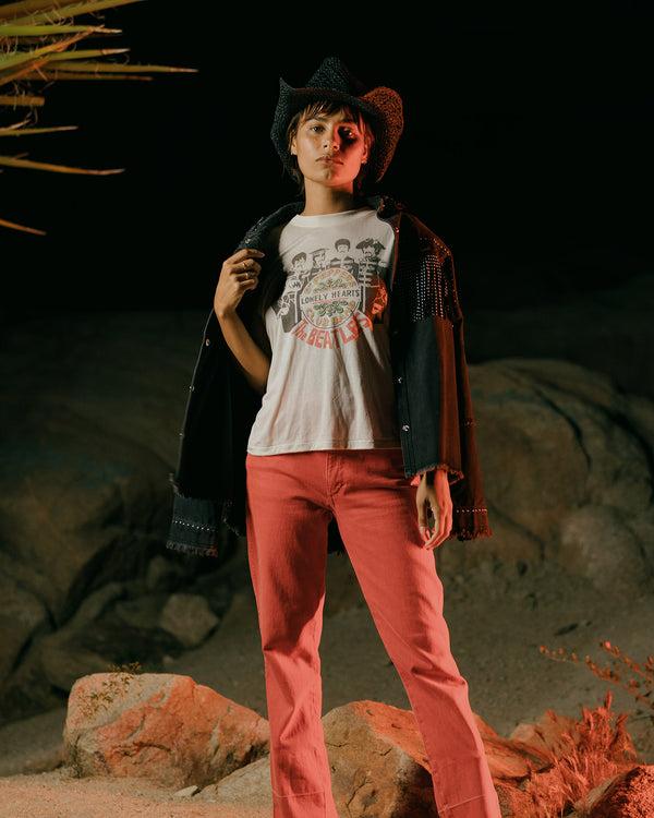 Junk Food Clothing Women's SGT Pepper Vintage Tissue Tank Birch