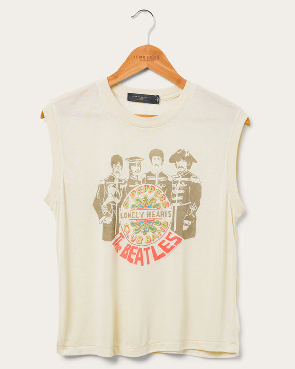 junk food clothing Women's SGT Pepper Vintage Tissue Tank Birch