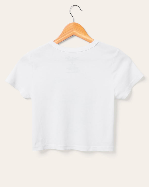 Junk Food Clothing Women's Snake Heart Baby Tee White