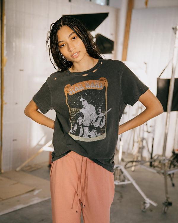Junk Food Clothing Women's Star Wars™ Gradient Vintage Destroy Tee Vintage Black