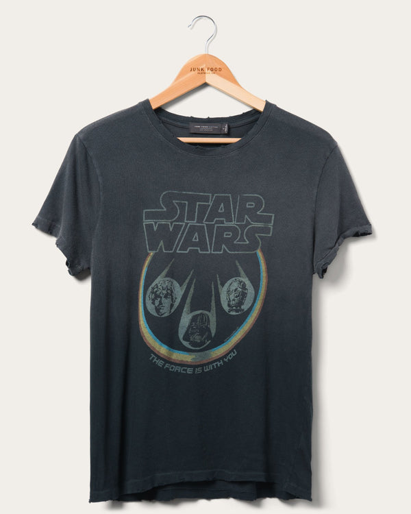 junk food clothing Women's Star Wars™ The Force™ Vintage Tee Vintage Black