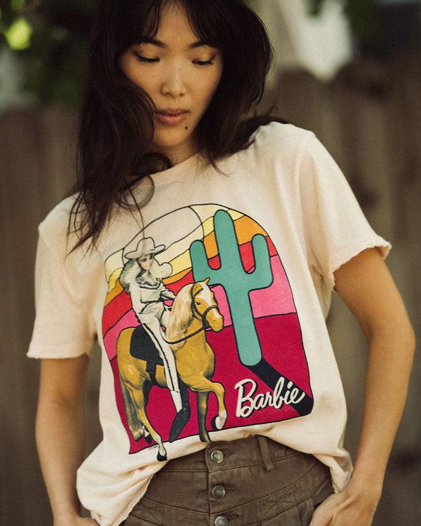 Junk Food Clothing Women's Sunset Barbie Western Vintage Tee Spanish Villa