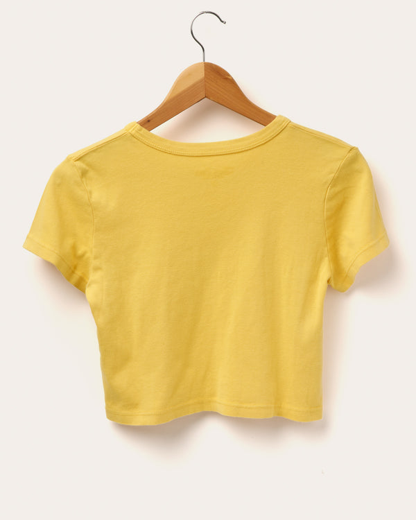 Junk Food Clothing Women's Sweet Like Honey Baby Tee Misted Yellow