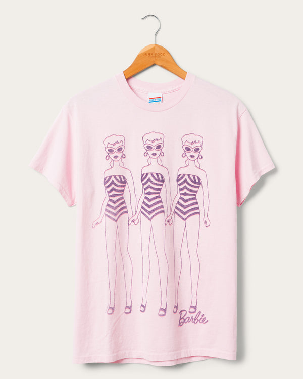 junk food clothing Women's Swimsuit Barbie Flea Market Tee Light Pink