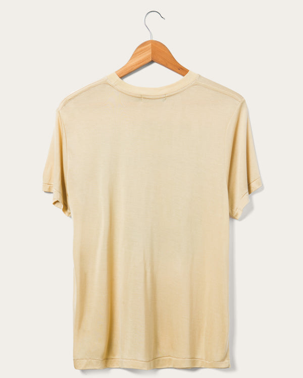 Junk Food Clothing Women's The Beatles Apple Vintage Tissue Tee Camel