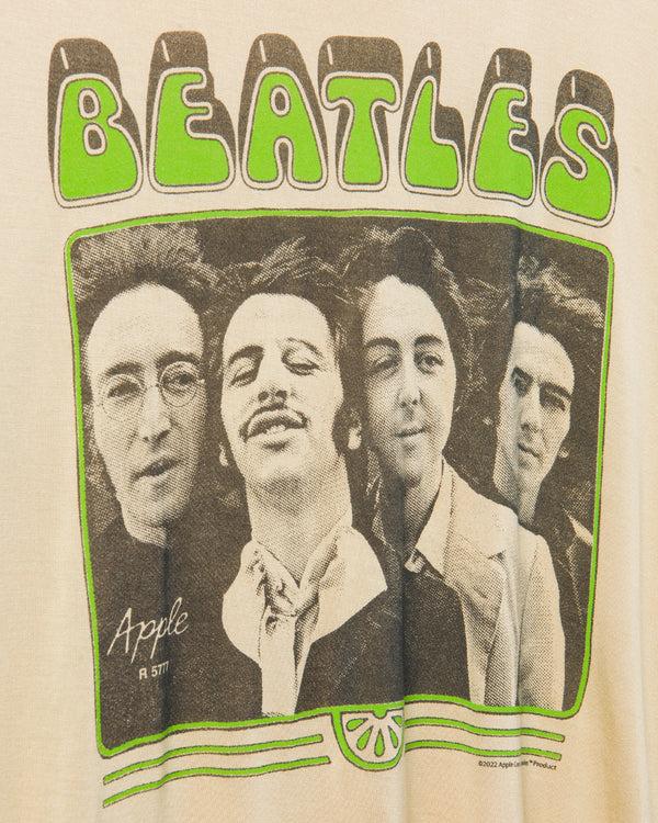 Junk Food Clothing Women's The Beatles Apple Vintage Tissue Tee Camel