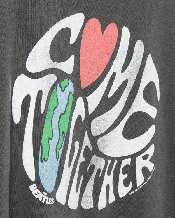 Junk Food Clothing Women's The Beatles Come Together Vintage Destroy Tee Vintage Black