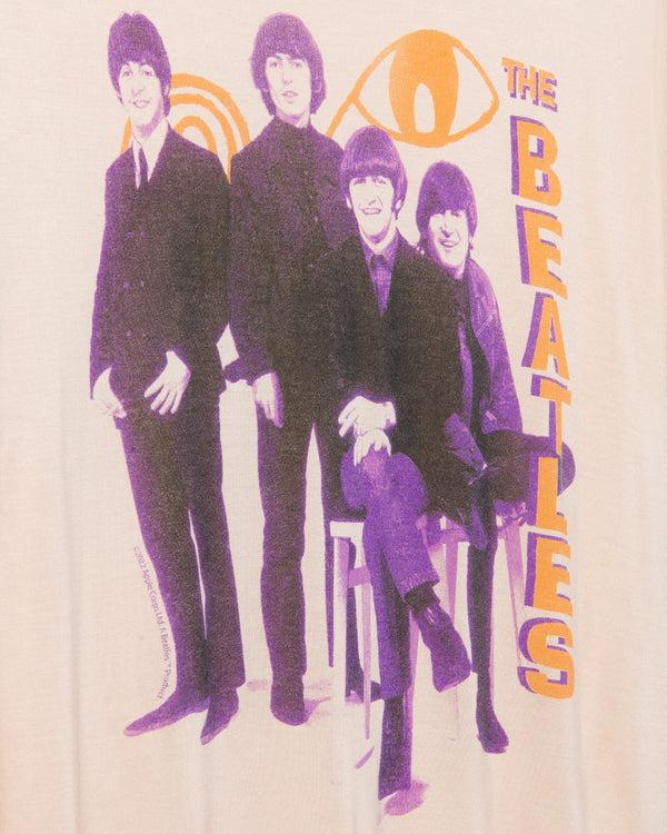 Junk Food Clothing Women's The Beatles Group Vintage Tissue Tee Bare