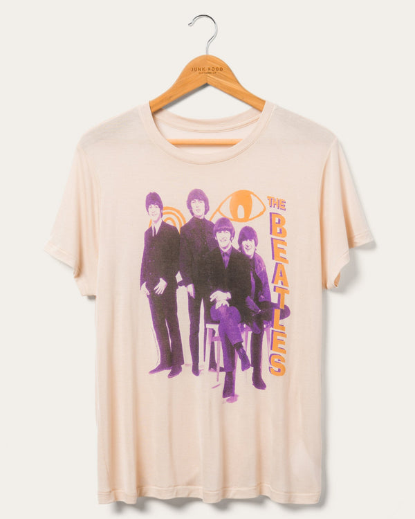 junk food clothing Women's The Beatles Group Vintage Tissue Tee Bare