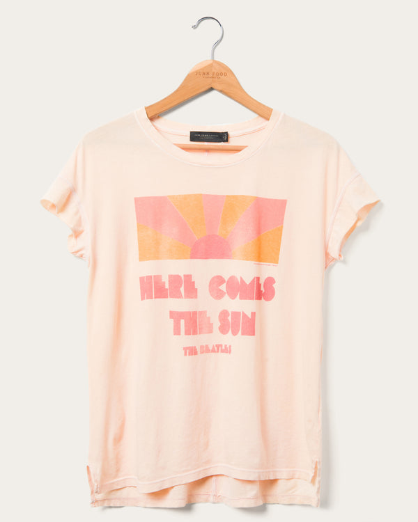 junk food clothing Women's The Beatles Here Comes the Sun Easy Tee Bare