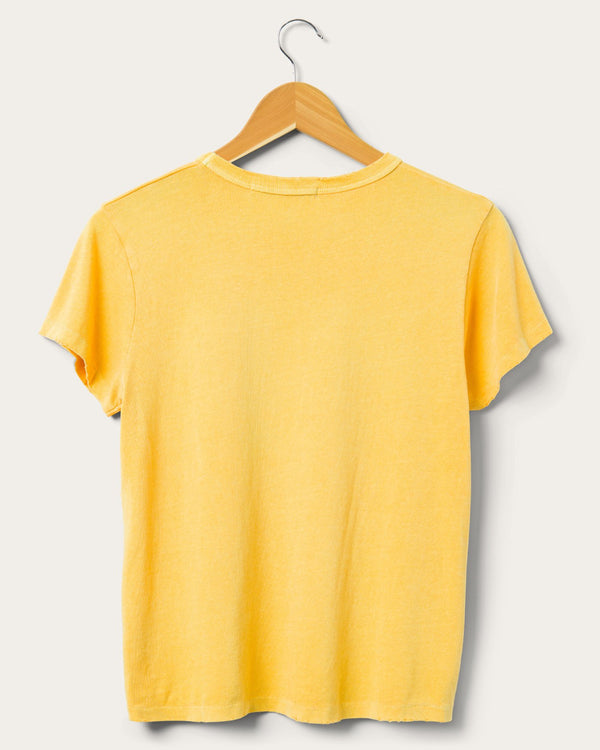 Junk Food Clothing Women's The Beatles Strawberry Fields Forever Original Tee CITRINE