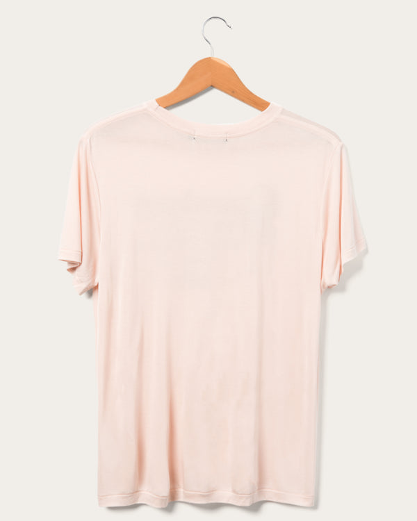 Junk Food Clothing Women's The Beatles Strawberry Fields Forever Script Vintage Tissue Tee Bare