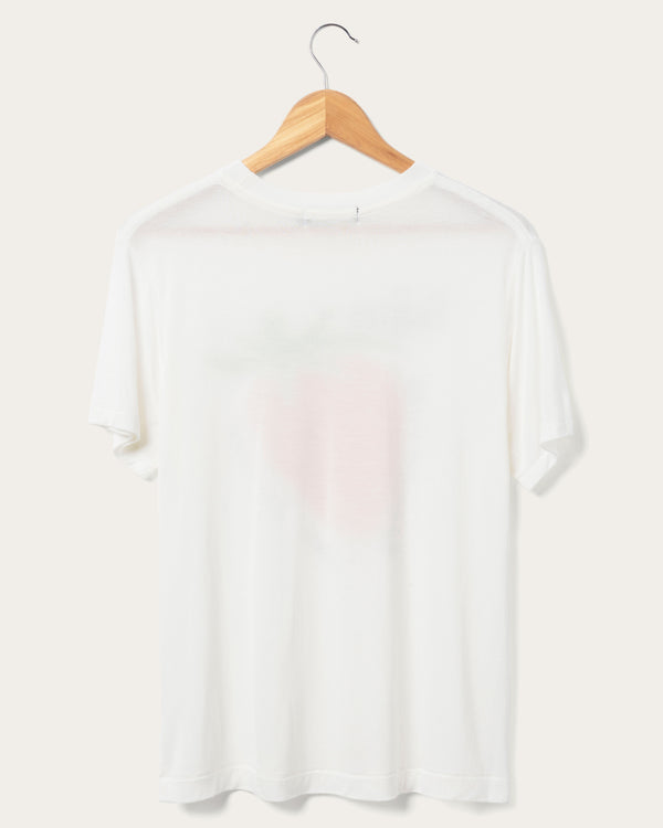 Junk Food Clothing Women's The Beatles Strawberry Fields Forever Vintage Tissue Tee Vintage White