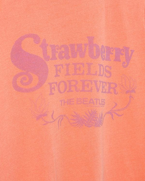 Junk Food Clothing Women's The Beatles Strawberry Fields Original Tee Tigerlily
