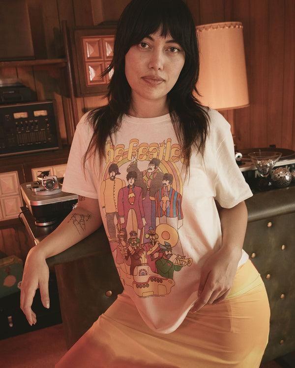 Junk Food Clothing Women's The Beatles Yellow Submarine Vintage Tee Birch