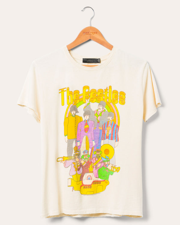 junk food clothing Women's The Beatles Yellow Submarine Vintage Tee Birch