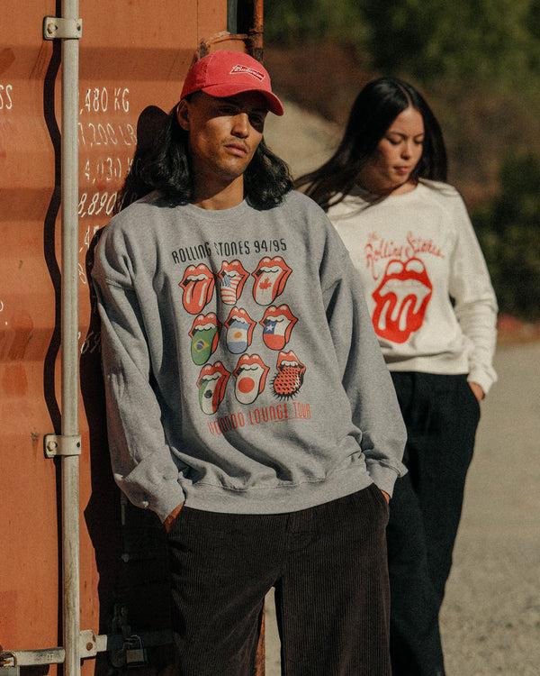 Junk Food Clothing Women's The Rolling Stones Fort Collins Colorado Fleece Raglan Vintage White