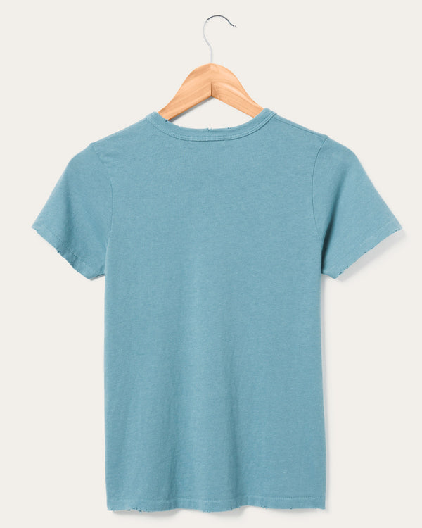 Junk Food Clothing Women's The Who American Tour '75 Original Tee Washed Indigo