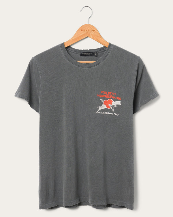 junk food clothing Women's Tom Petty American Girl Vintage Tee Vintage Black