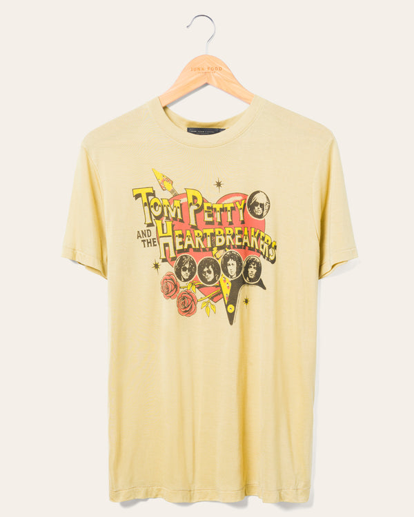 junk food clothing Women's Tom Petty and the Heartbreakers Vintage Tissue Tee Camel