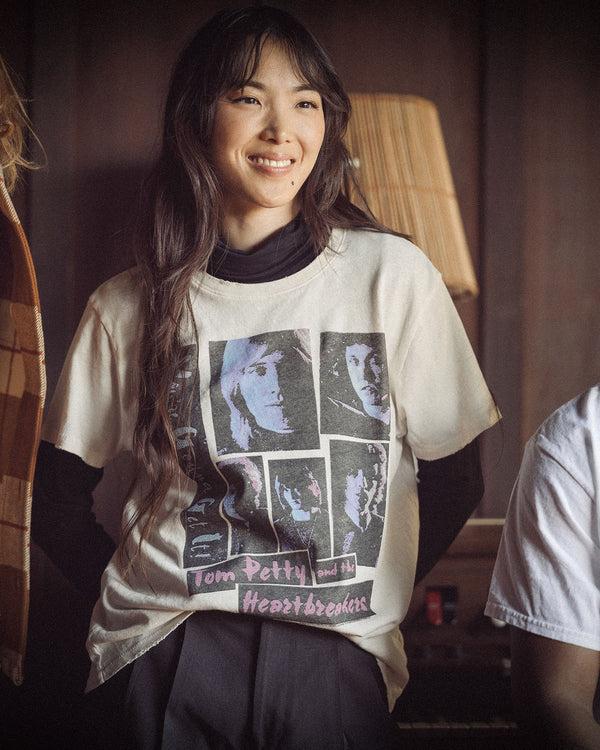 Junk Food Clothing Women's Tom Petty You're Gonna Get It Vintage Tee Vintage White