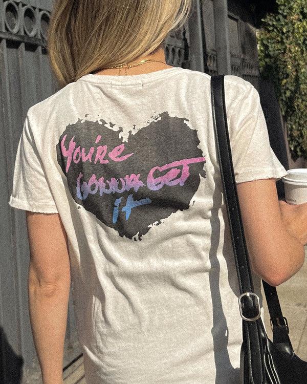 Junk Food Clothing Women's Tom Petty You're Gonna Get It Vintage Tee Vintage White